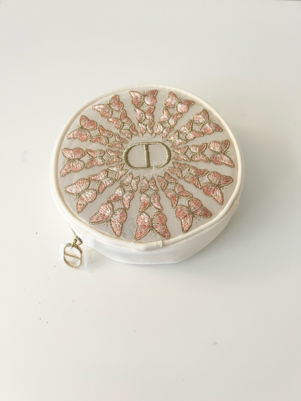 🌸DIOR Beauty Makeup Cosmetic Pouch Case Embroidered Butterfly - Picture 5 of 10